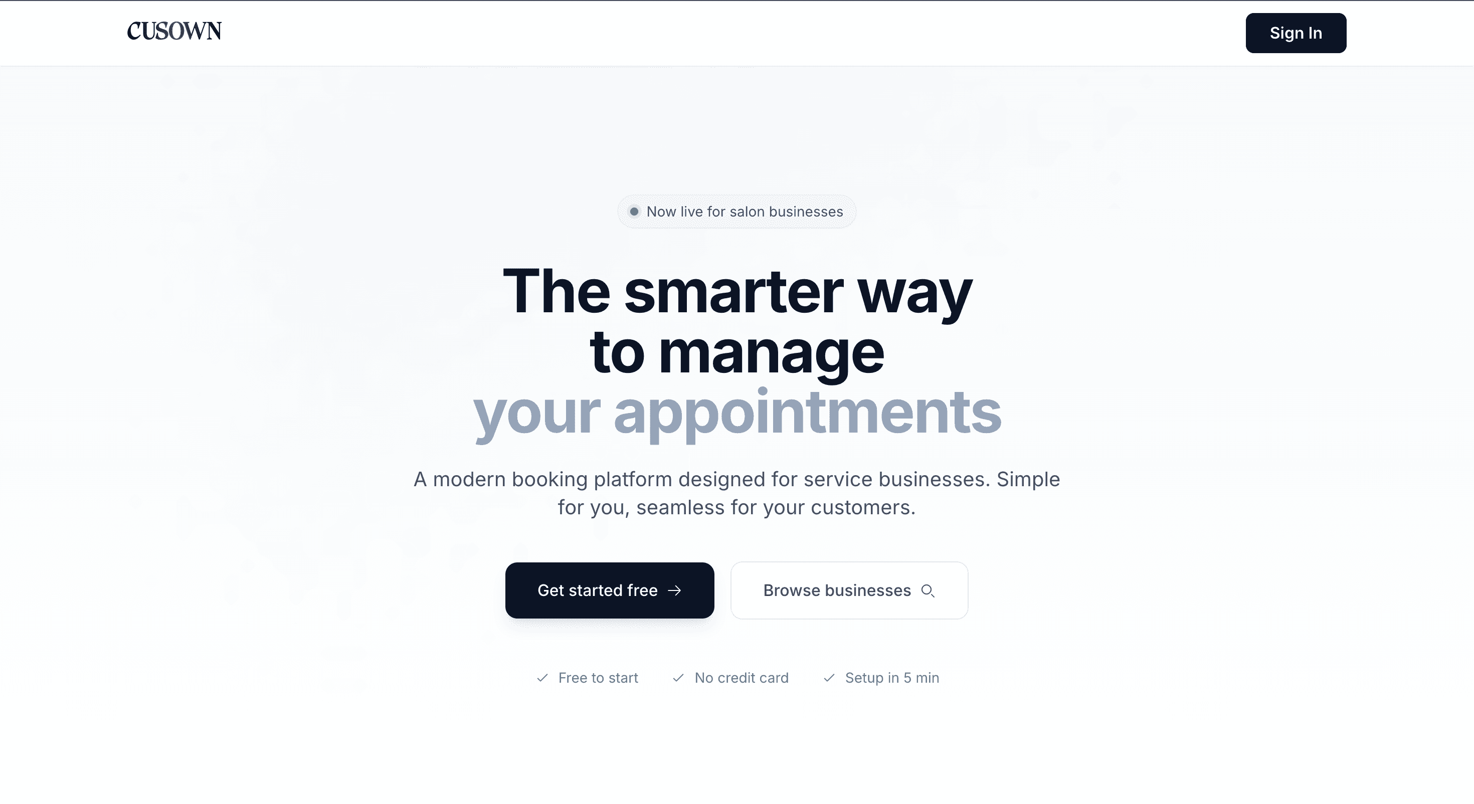 Cusown — Smart appointment and slot booking platform