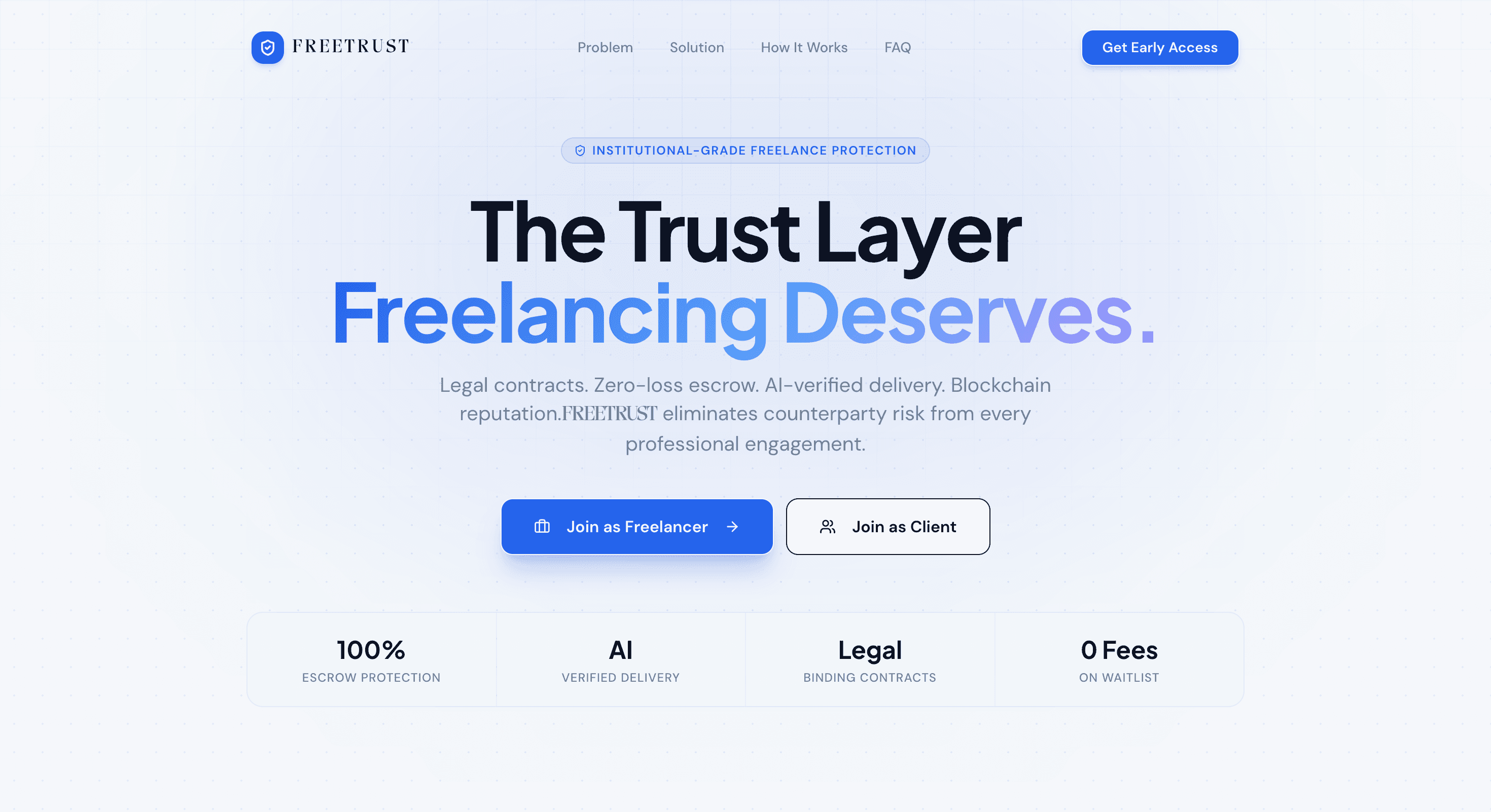 FreeTrust — The Trust Layer Freelancing Deserves